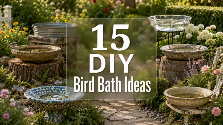 15 DIY Bird Bath Ideas That Are Easy To Make For Your Garden